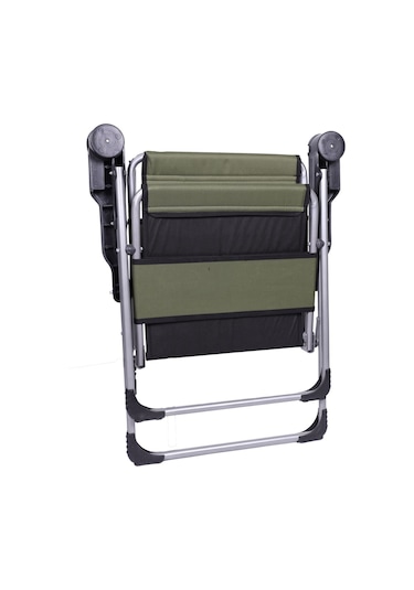 Alin Metal 2''li Lüks Bardaklı Kamp Sandalyesi Ve Masa Set Haki Haki