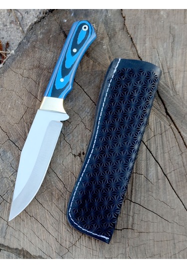 Av Bıçağı Bushcraft Avcı Bıçağı El Yapımı Doğa Bıçağı Hgswr50 Mavi