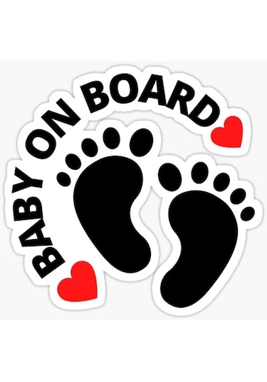 Arabada bebek var Baby On Board Sticker Etiket 19CM md16