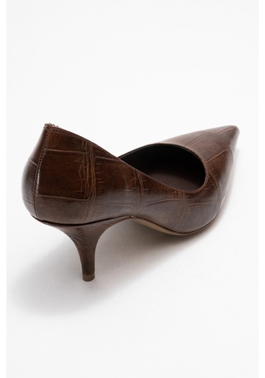 Marcus Açık Kahverengi Baskı Kadın Topuklu Ayakkabı Açık Kahverengi