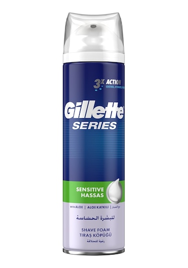 Gillette Series Sensitive Tıraş Köpüğü 4 x 250 ML