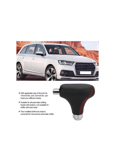 Moveevo Alüminyum Ve Deri Tipi Evrensel Vites Topu - Manuel Ve Otomatik Viteslere Uygun, Düğmeli Tasarım, 8-12mm Uygulama Boyutları Diğer