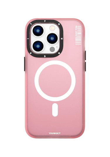 Youngkit iPhone 14 Pro Uyumlu Kılıf Magsafe Kablosuz Şarj Özellikli Youngkit Colored Sand Kapak