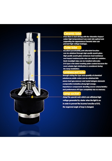 Youtek D4s Tipi 35w Oto Xenon Far Ampülü, 8000k Parlak Işık, Çift Paket