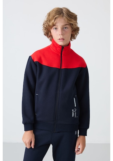 Tommy Life Lacivert Pamuklu Kalın İçi Tüylü Yumuşak Dokulu Standart Fit Nakışlı Erkek Çocuk Eşofman Takım - 11 Lacivert