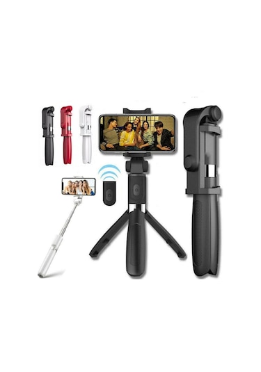 Selfie Stick L01 Bluetooth Kumandalı Selfie Çubuğu Tripod Monopod 5365