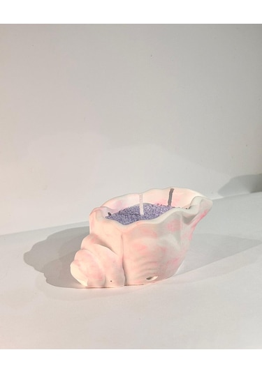 Oyster Candle- El Yapımı Mum Mor