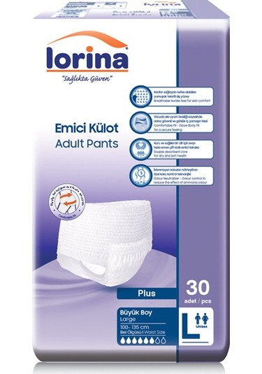 Lorina Emici Külot Hasta Bezi L Beden 30'Lu