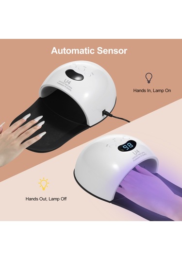 Shineyee Taşınabilir Uv Tırnak Lambası Tırnak Kurutma Makinesi Led Ekran 3 Zamanlayıcı Tırnaklar Ayak Parmakları İçin Hızlı Kuru-421