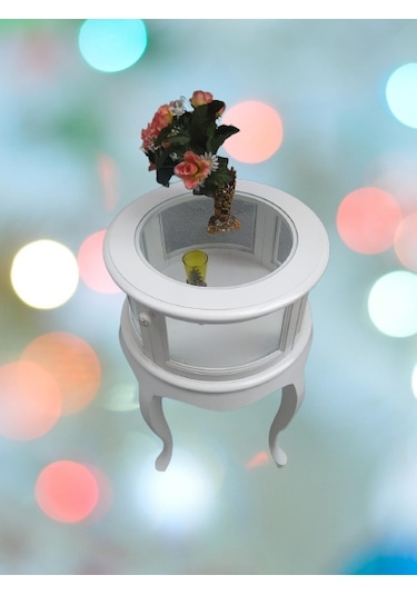 Gümüşlük Yuvarlak MODEL Leylek Bacak Parlak BEYAZ Kayın Lükens Aslan Ayak Kutuda Sevk El Yapım​