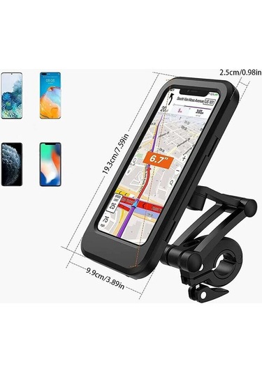 Taşınabilir Araba Aksesuarları, Su Geçirmez Bisiklet Telefon Tutucu, Yağmur Kılıflı 360 Scooter A Diğer