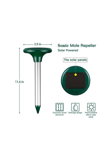 Köstebek Kovucu 2Adet Kutuda Cihaz Güneş Enerjili 650M2