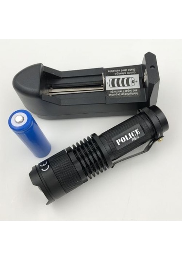 Police Ps-2 Şarj Edilebilir El Feneri Siyah