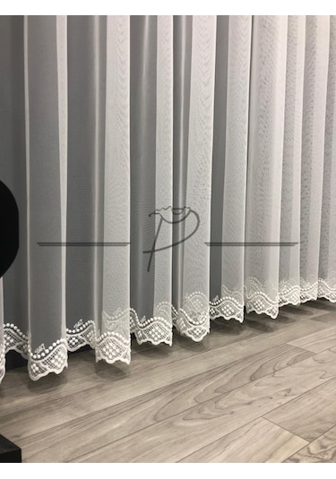 Tül Perde Taç Marka Etek Grek Zülküf Desen Ekru