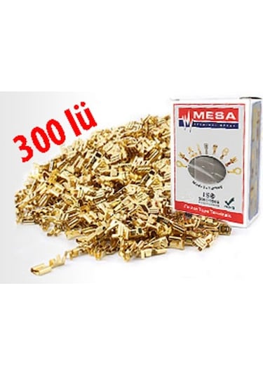 Mesa SF-2D Dişi Fiş Sarı Tırnaklı Dişi Fiş 6.3 MM 300'lü 1 Kutu