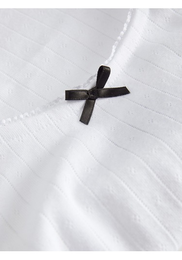 Kadin Streç Kalip Kare Yaka Üst - Lelu - 12272159 Bright White