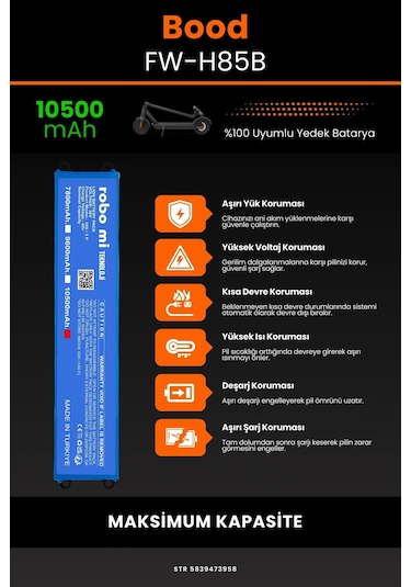 Bood FW-H85B / 36v 10500mAh Elektrikli Scooter Bataryası