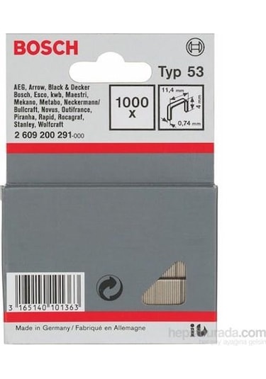 Bosch Zımba Teli Tip 53 11.4x0.74x4 mm - 2609200291