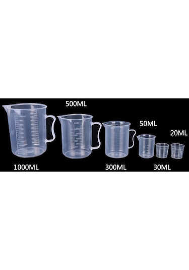 Jms Pişirme Kabı Sıvı Ölçüsü Jugcup Konteyneri İçin Şeffaf Plastik Dereceli Ölçüm Kabı 50ml 1
