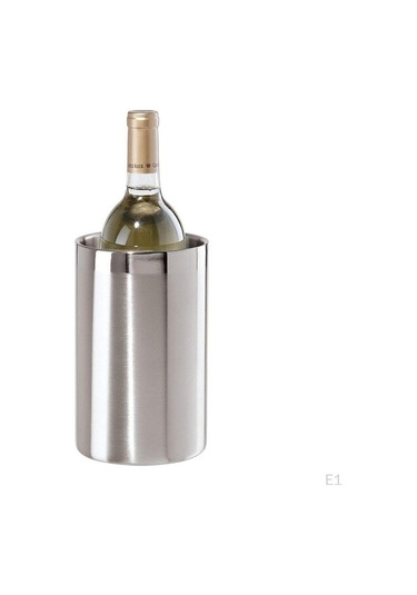 Pazly 2.5l Kalın Paslanmaz Çelik Şampanya Buz Kovası, Gümüş, Parti İçin Soğutucu Chiller Gümüş