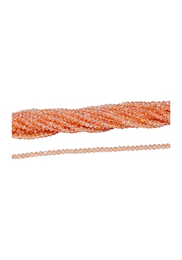 4 Mm Somon Basık Kristal Cam Boncuk 1 Dizi - 110 Adet