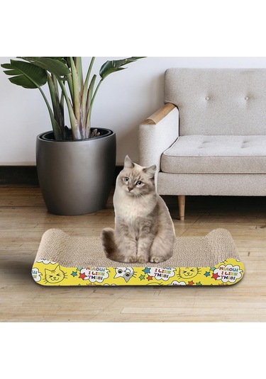 Suntek Kedi Tırmalayıcı Karton Yuva Tırmalama Kemik-44x20.5x5.5cm