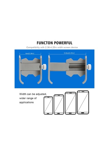 Motosiklet Alüminyum Alaşımlı Basınçlı Döküm Cep Telefonu Tutucu Braketi, Gidon Versiyonu Gümüş Silver