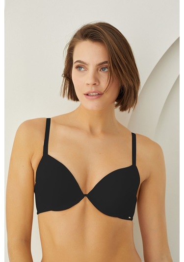 Loya Kadın Siyah Gluing Double Push Up Sütyen Siyah