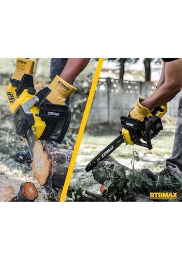Rtrmax RTX1891 Şarjlı Ağaç Kesme Motoru 2xLi-ion 4 Ah 35 cm Pala Çift Akü X-Lion
