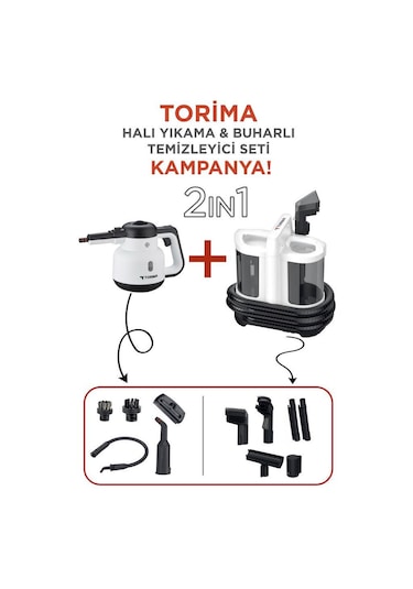 Torima V22B Koltuk Ve Halı Yıkama Makinesi CB-902A Çok Fonksiyonlu Buharlı Temizleyici