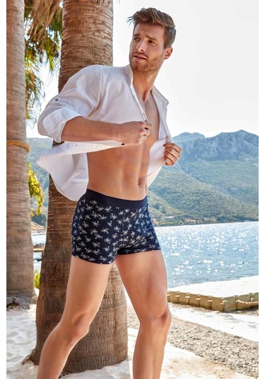 Berrak Erkek Likralı Desenli Boxer 4480 - 3 Adet 001