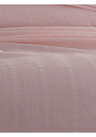 Çift Kişilik Waffle Pike 210x230cm, %100 Pamuk, Petekli Pike Somon