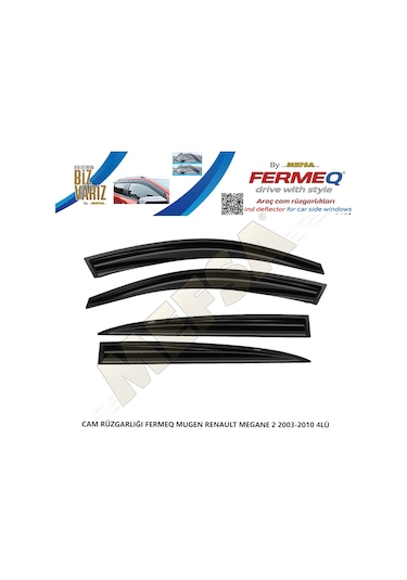 Cam Rüzgarlığı Fermeq Mugen Renault Megane 2 2003-2010 4lü