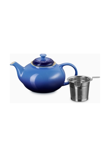 Le Creuset Paslanmaz Çelik Süzgeçli Seramik Çaydanlık, 1.3l Mavi
