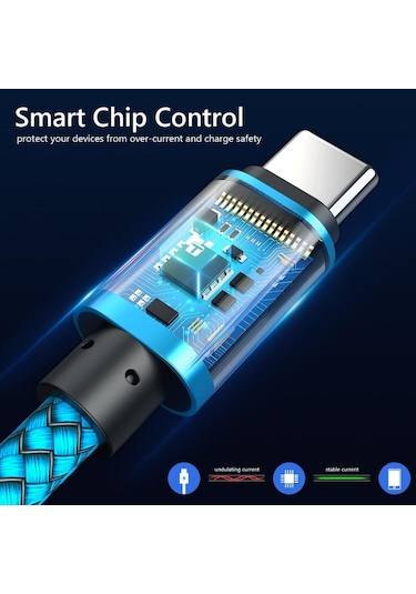 Usb C Tipi Kablo Hızlı Şarj Usb C Kabloları Veri Kablosu Şarj Cihazı 2 M