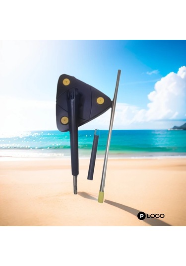 Xuweiwei Mavi 360 Derece Dönebilen Uzun Saplı Temizlik Paspası Islak Ve Kuru Çift Kullanımlı Zemin Duvar Cam Temizliği