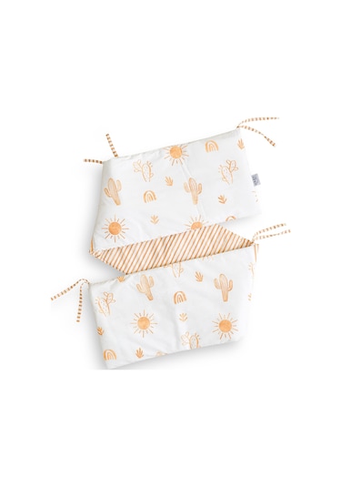 Soley Boho Bebek Yatak Koruyucusu 35x210 Kiremit
