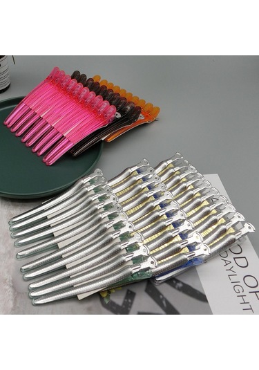 Suntek 10 Adet Kuaför Salonu Kesit Klipleri Kelepçeleri Beyaz Beyaz