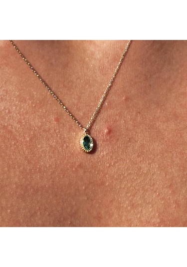 0,50Ct Zümrüt(Yeşim Taşı)Sade Minimal Tasarım 925 Ayar Gümüş Doğa-Sarı