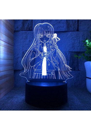 Wealthglow Renk Değiştiren 3d Dekoratif Şekilli Led Lamba - 12 Cm 1u35et Siyah