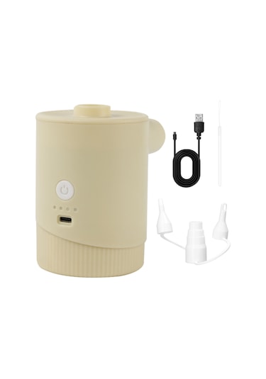 Mufunye Taşınabilir Dış Mekan Usb Li-poly Pompası - 5000pa Şişir/boşalt İkili Fonksiyonlu - Hs-8406 Sarı Rengi Renkli Kutuda