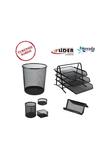 Masa Üstü Kalemlik / Kağıtlık / Ataşlık / Kartviztlik / Çöp Kovas