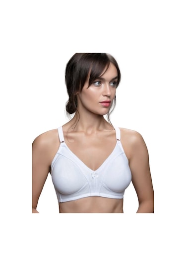 Aycı Kadın Beyaz Penye Toparlayıcı-minimizer Sütyen -330 Beyaz
