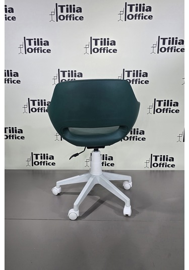 Monaco Çalışma Kesim Çocuk Koltuğu Beyaz Ayak Koyu Yeşil