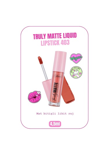 Callista Truly Matte Liquid Lipstick Mat Likit Ruj 403 Rose Harmony - Nude