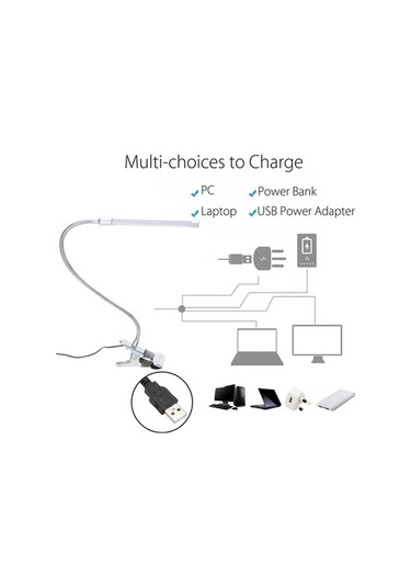 Novahub Usb Klipsli Led Masa Lambası Ayarlanabilir Gooesneck 6w 18led Göz Koruması Okuma Çalışma Bilgisayar