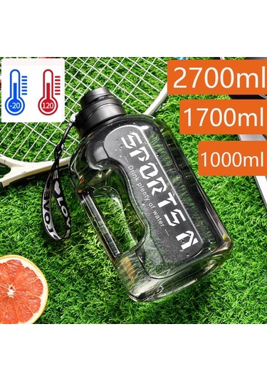 2.7L Büyük Kapasiteli Spor Şişe Için Spor Şişe Pipetli Bardak Bpa Ücretsiz Büyük Spo Içki Şişeleri Erkekler Suluk, Matara 42202774