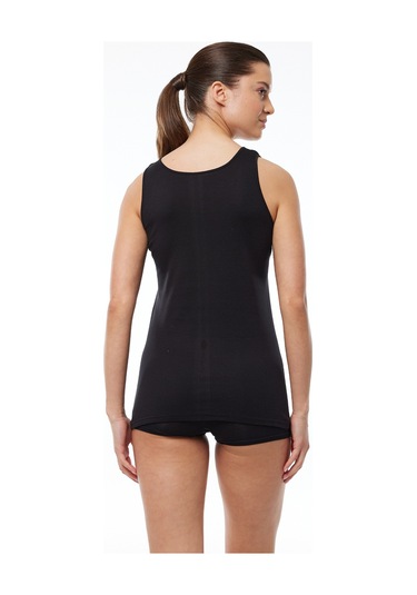 Malabadi Kadın Siyah 6 Lı Paket %100 Pamuk Ribana Kalın Askılı Atlet 106-e Siyah