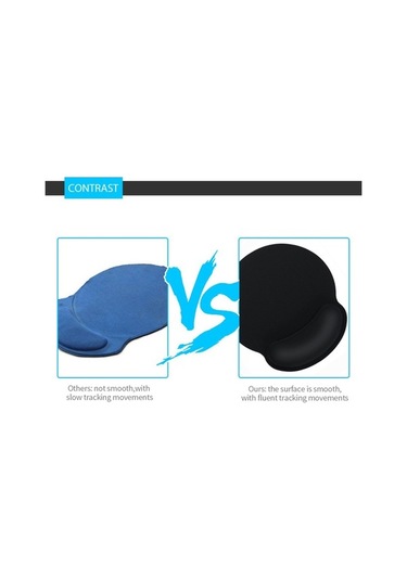 Pazly Bilek Desteği Mouse Pad - Hafızalı Köpük, Ergonomik Tasarım, Siyah