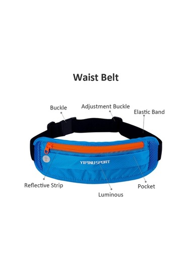 Ulzyvf Koşu Kemeri - Su Geçirmez Spor Bel Çantası, Telefon/anahtar/kulaklık, Ayarlanabilir, Reflektif - Kırmızı Kırmızı